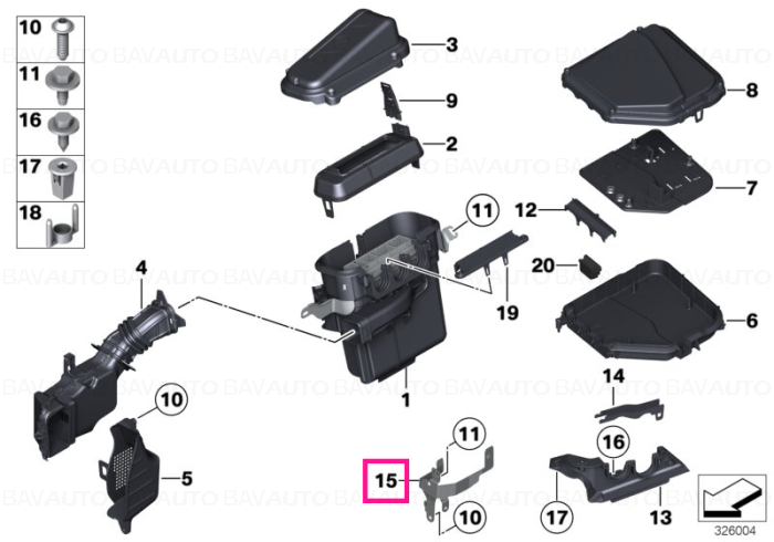 12907555160 - Holder, supplementary box  - Original BMW