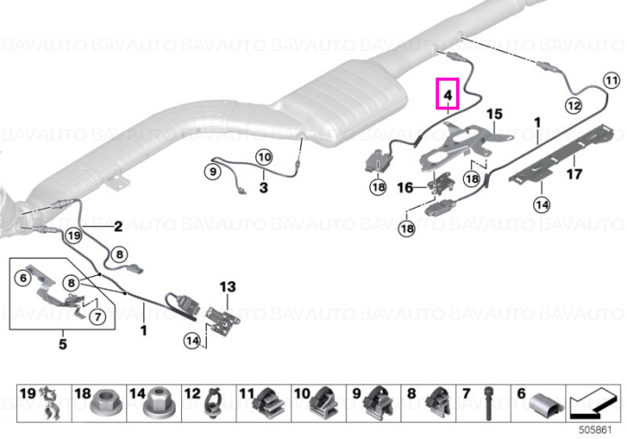 Senzor particule diesel, L=800mm - BMW X3 G01, X4 G02, X5 G05, X6 G06, X7 G07