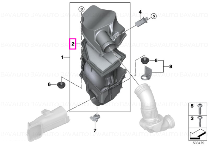 Filtru aer motor - BMW Seria 5 G60 G61 G68