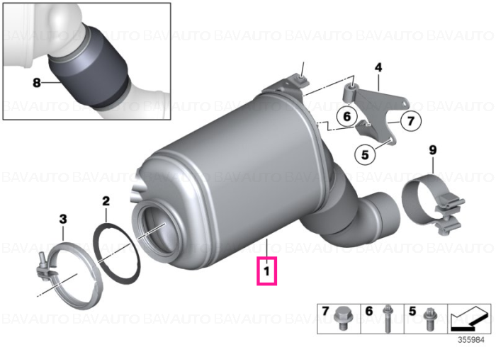 18308570028 - EXCH-Diesel particulate filter EU6 - Original BMW