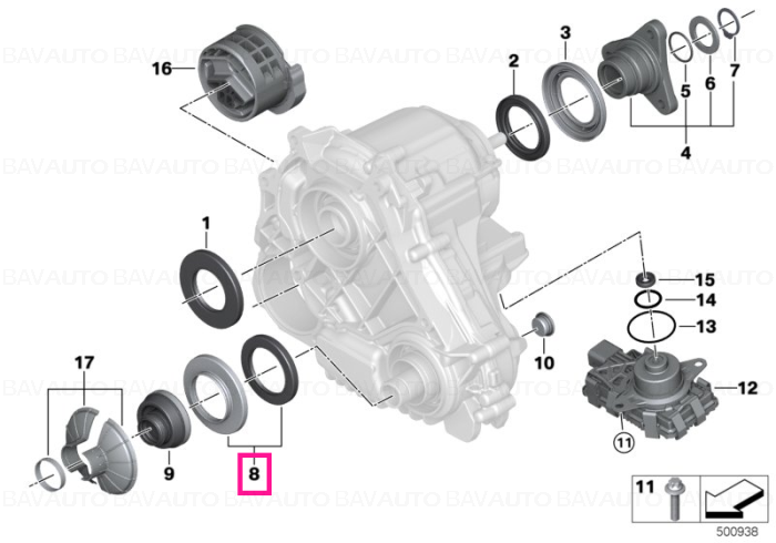 27109485005 - Set garnituri etansare arbore rotativ - BMW Seria 7 G11 G12 - Original BMW