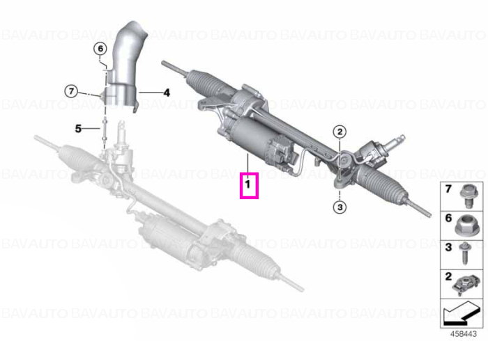 32105A3AD99 - Caseta de directie electrica BMW Serie 7 G11, G12; 740dX, 740LdX cu Tip motor B57