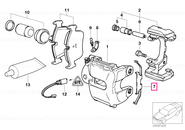 34116761793 - Siguranta etrier f. - Original BMW