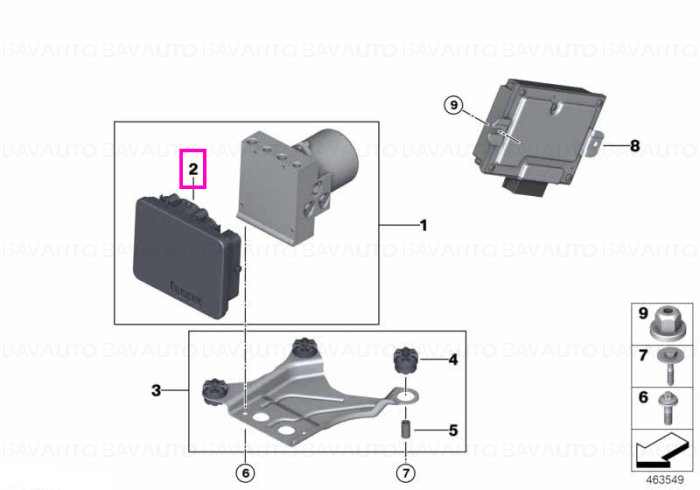 Kit reparatie sistem de stabilitate DSC/DXC - BMW Seria 5 G30 G31 G38, Seria 6 G32, Seria 7 G11 G12, X3 G01 G08, X4 G02