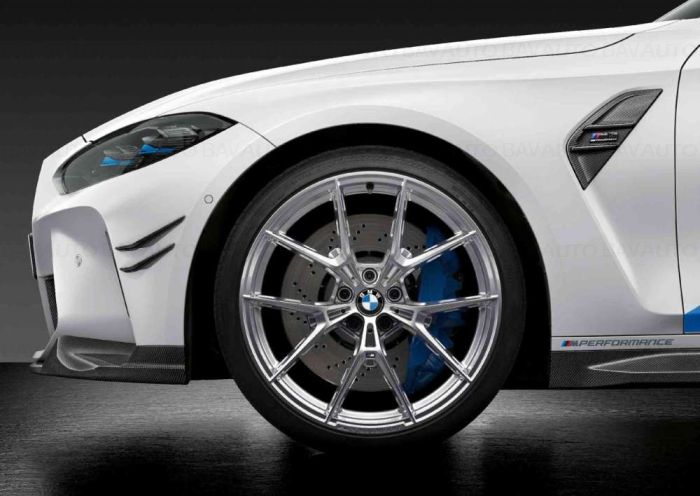 Set roti complete de vara - BMW M Performance Y-Spoke 1063M cu anvelopa Michelin Pilot Sport 4S 285/30ZR20 99Y si 295/25ZR21 96Y TPMS / RDCi - BMW Seria 2 G87 M2, Seria 3 G80 G81 M3, Seria 4 G82 G83 M4
