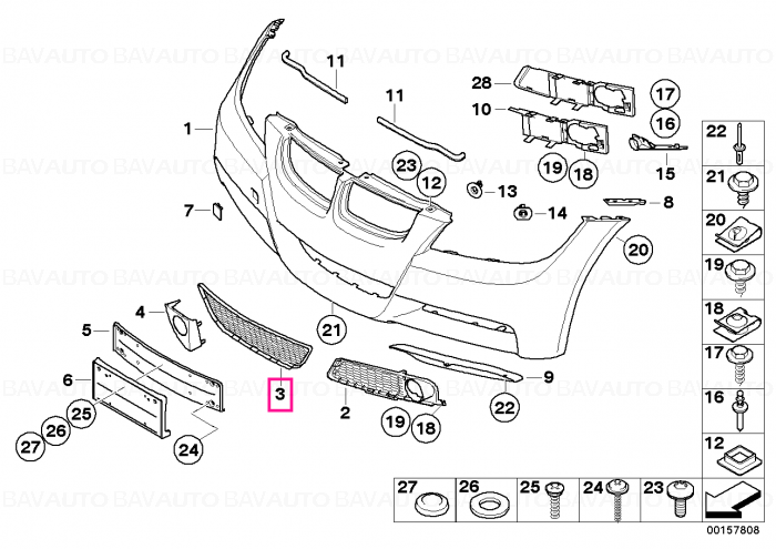 51117907076 - Grila c.spoiler fata - Original BMW