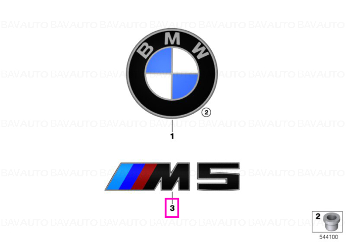 Emblema BMW "M5" - BMW Seria 5 G90 M5