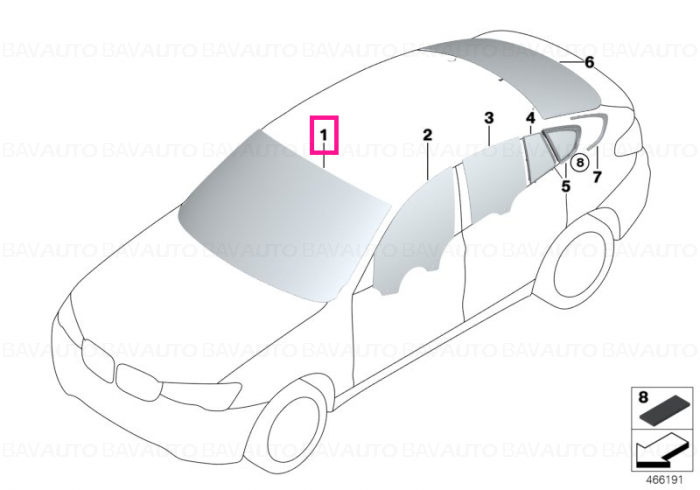 51317337769 - Green windscreen, rain sensor RLSBS/KAFAS - Original BMW