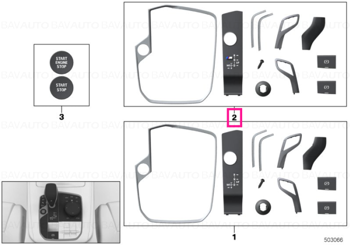 61319475059 - Repair kit trims control panel  - Original BMW