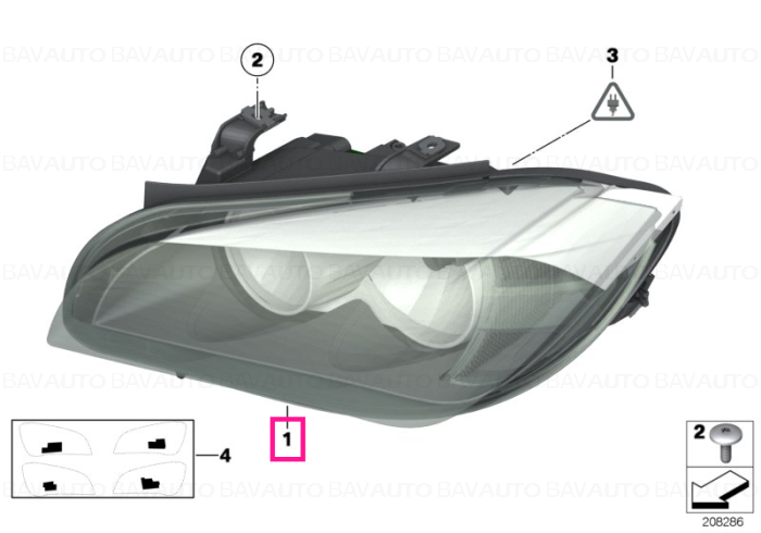 63117357434 - Headlight right  - Original BMW