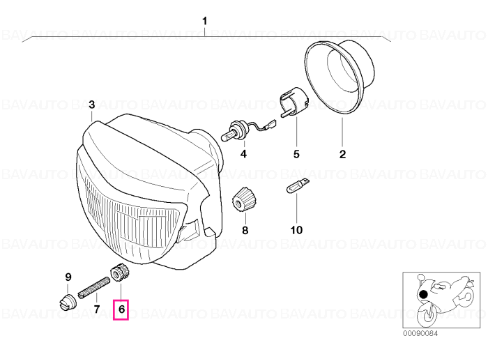 63122346561 - Adjusting nut, cross adjustment  - Original BMW Motorrad