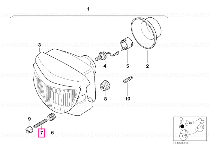 63122346562 - Adjusting screw, cross adjustment  - Original BMW Motorrad