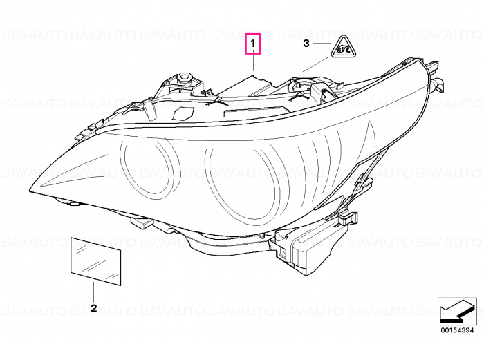 63127177751 - Far bi-xenon stanga - Original BMW