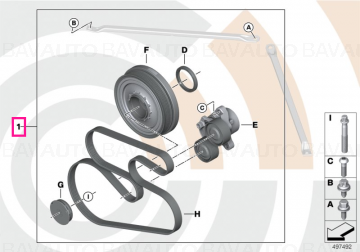 11282467382 - Repair kit, belt drive, complete VALUE LINE - Original BMW