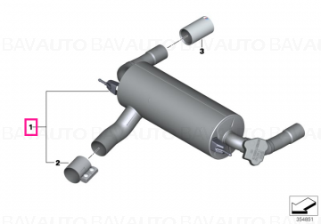 18302354339 - Toba de esapament "BMW M Performance" - BMW F30, F31, F32, F33, F36 - Original BMW M Performance