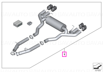 18302463405 - Sistem evacuare finala "BMW M Performance" - BMW F91 M8, F92 M8 - Original BMW M Performance