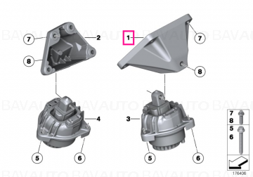 22116859899 - Engine supporting bracket, left  - Original BMW