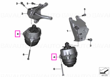  Tampon motor, dreapta - BMW Seria 3 G20 G21	