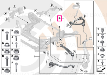 31122413489 - Wishbone repair kit top left VALUE LINE - Original BMW