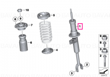 31316783971 - Left front spring strut  - Original BMW