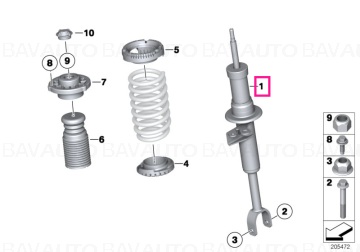 31316783972 - Front right spring strut  - Original BMW