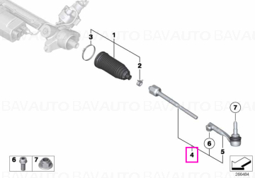 Bieleta directie, dreapta - BMW Seria 2 G42, Seria 3 G20 G21 G28, Seria 4 G22 G23 G25, i4 G26, i3L G28