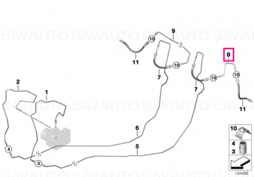 34326853523 - Pipe -connecting piece- M10/M10 - Original BMW