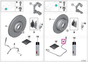 34356775858 - Brake-pad sensor, rear  - Original BMW