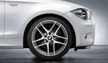  Janta aliaj usor - Double Spoke 496 - Argintiu (Bright Turned Silver) - 7,5Jx18 ET:49 - BMW Seria 1 E81 E82 E87 E88