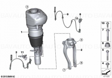 37107915945 - Perna aer fata, stanga - BMW Seria 7 G11 G12 - Original BMW