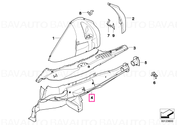 41003449739 - Rear axle support, bottom part left  - Original BMW