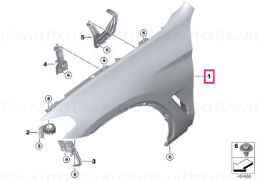 41007930972 - Side panel, front right  - Original BMW