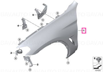 41007930973 - Side panel, front left  - Original BMW