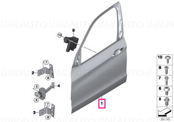 41517386742 - Door, front, right  - Original BMW