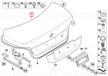 41627122441 - Capota portbagaj - Original BMW