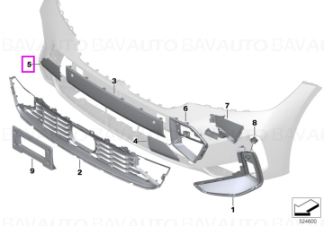 51118085454 - Capac carlig remorcare, "M" - BMW Seria 3 G20LCI G21LCI G28LCI - Original BMW