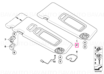 51169113725 - Sun visor - Original BMW