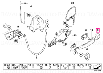 51217161409 - Ornament usa spate s - Original BMW