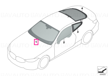 51317445205 - Windscreen, green, rain/light/condens.s. KAFAS/HUD - Original BMW