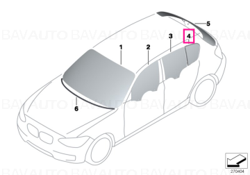 51377290533 - Side window, fixed, rear left SSG             - Original BMW