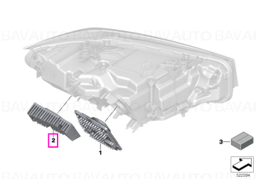 Modul LED lumini de zi, indicator semnalizare, stanga - BMW Seria 3 G20 G21 G28, i3L G28