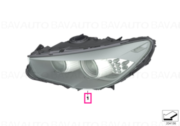 63127262720 - Bi-xenon headlight, right  - Original BMW