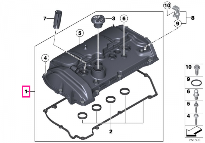 Capac chiulasa - BMW Seria 1 F20 F21, Seria 3 F30 F31 F35