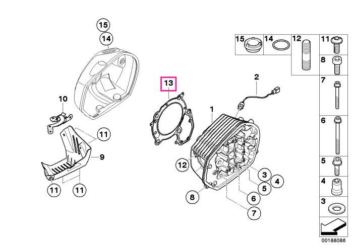 Garnitura chiulasa - BMW Motorrad A73, K21, K22, K23, K25, K26, K27, K29, K32, K33, KR1, KR3