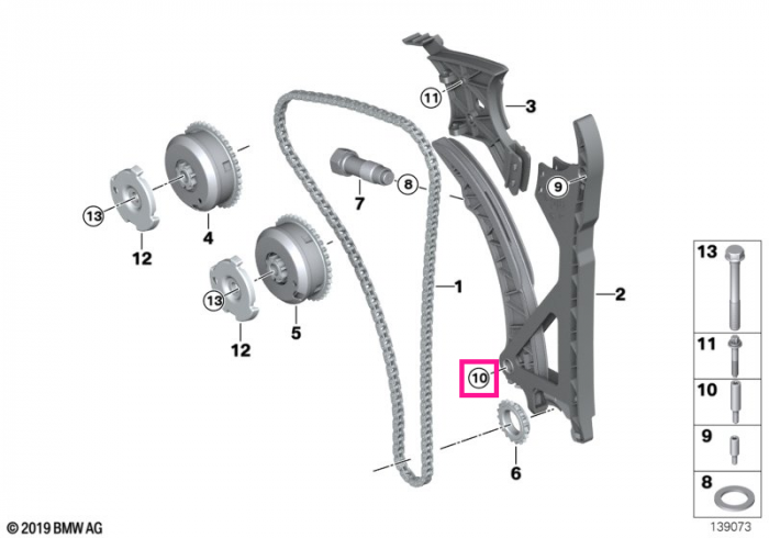 Surub ghidaj lant distrbutie - BMW Seria 1, Seria 2, Seria 3, Seria 4, Seria 5, Seria 6, Seria 7, X1, X3, X4, X5, X6, Z4