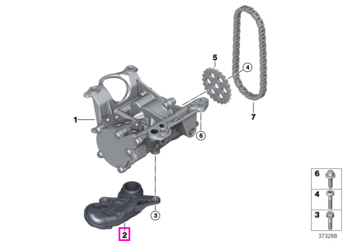 Conducta admisie ulei, cu garnitura - BMW Seria 1, Seria 2, Seria 3, Seria 4, Seria 5, Seria 7, i8, X1, X2, X3, X4, X5 - Mini Cabrio F57, Clubman F54, Countryman F60, F55, F56