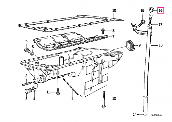 Joja verificare nivel ulei - BMW Seria 3 E36 E46, Z3 E36 