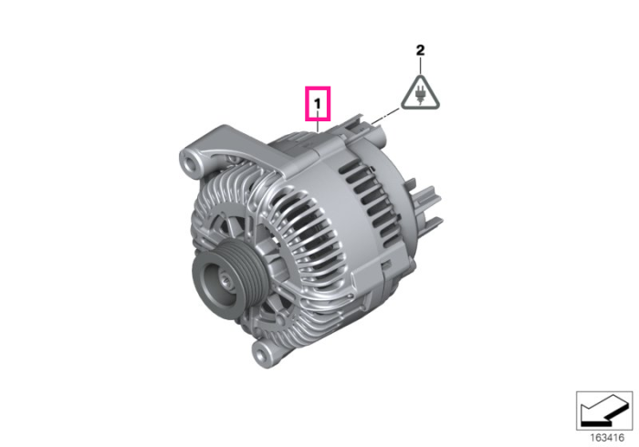 Alternator, 150A - BMW Seria 1 E87, Seria 3 E90 E91 E92 E93