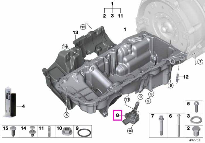 Senzor nivel ulei - BMW Seria 1, Seria 2, Seria 3, Seria 4, Seria 5, Seria 6, Seria 7, Seria 8, X1, X2, X3, X4, X5, X6, X7 - Mini Cabrio F57, Clubman F54, Countryman F60 U25, F55, F56, F65, F66