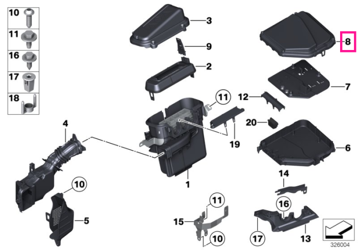 Capac cutie sigurante - BMW Seria 5 F07 F10 F11, Seria 6 F06 F12 F13, Seria 7 F01 F02 F04 